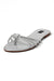 Flat silver sandals