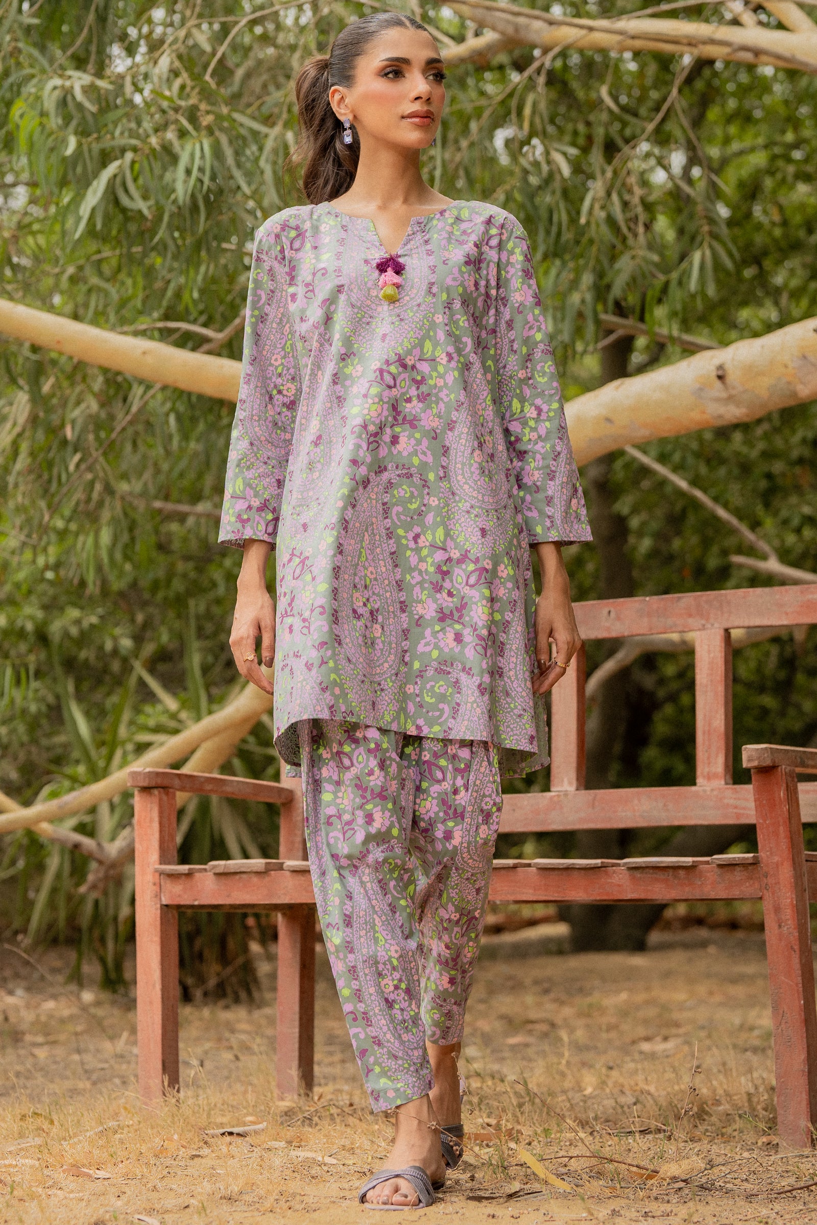 Sage Paisley 2 piece